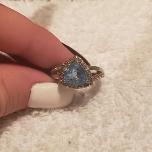 Topaz and White Sapphire Ring